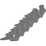 FALKE Happy 6-Pack Sneakersokken - Zwart Grijs - Katoen - Versterkt