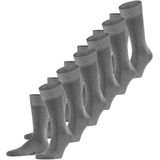 FALKE Heren Sokken Happy Multipack M So katoen eenkleurig 6 paar, Grijs Light Grey Melange 3390, 47-50