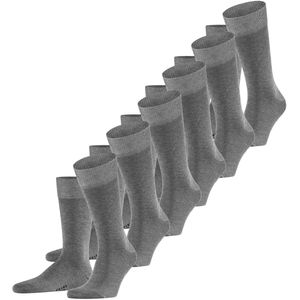 FALKE - Happy 6-Pack - Herensokken - Grijs - Katoen - Multipack 6 Paren