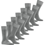 FALKE - Happy 6-Pack - Herensokken - Grijs - Katoen - Multipack 6 Paren
