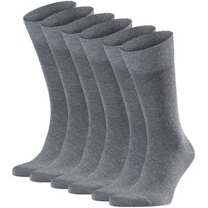 FALKE - Happy 6-Pack - Herensokken - Grijs - Katoen - Multipack 6 Paren