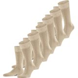 FALKE - Happy Multipack - Herensokken - Beige Sand Melange - Katoen - 6 Paar
