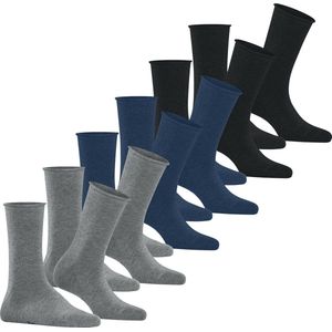 FALKE - Happy - Damessokken - Effen - Katoen - Multipack 6 Stuks