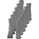 FALKE Happy Bundle 6 Pack katoen multipack sokken dames grijs