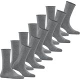 FALKE Happy Bundle 6 Pack katoen multipack sokken dames grijs