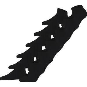 FALKE Dames Korte sokken Happy Multipack W Sn katoen kort eenkleurig 6 paar, Zwart Black 3000, 39-42