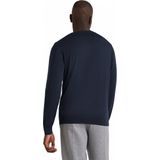 FALKE Basic Crew Neck Wool elegante klassieker wol trui heren blauw - maat S