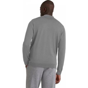FALKE Basic New Merino Zip zacht elegante wol cardigan heren grijs - maat S
