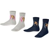 FALKE - Horse - Kniekousen - Multicolor - 2-Pack van Huidvriendelijk Katoen