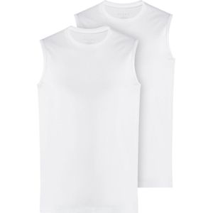 FALKE - Daily Comfort - Mouwloos Shirt - Wit - 2-Pack