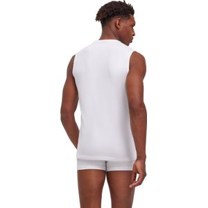 FALKE Mouwloos Shirt - 2-Pack - Wit - Katoen - Ronde Hals