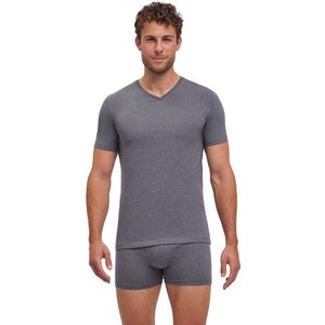 FALKE - Daily Comfort - T-shirt - Donkergrijs - Korte Mouw