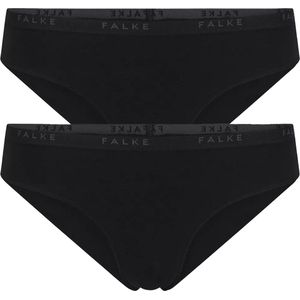 FALKE - Daily Comfort - Dames Slip - Zwart - 2-Pack van Egyptisch Katoen
