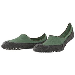 FALKE Cosyshoe herensokken, merinowol, grijs, zwart, meer warme kleuren, dikke siliconen noppen op de zool voor betere grip, 1 paar, Groen (Tourmaline 7182)