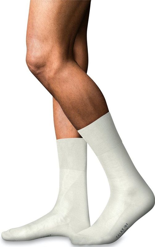 FALKE - No. 4 - Sokken - Wit - Zijde - 1 Paar
