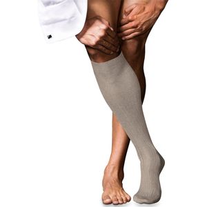FALKE - Heren Kniekousen No. 10 - Beige Wheat Melange - 1 Paar