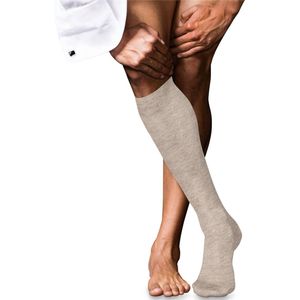 FALKE - Luxe Kniekous - Zwart - Egyptisch Katoen - Dunne Fil d'Ecosse