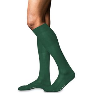 FALKE No. 9 stijlvolle herensokken puur katoen Schotland garen grijs zwart meer fijne kleuren voor de zomer zonder patroon zonder elastiek 1 paar, Groen (Hunter Green 7441)