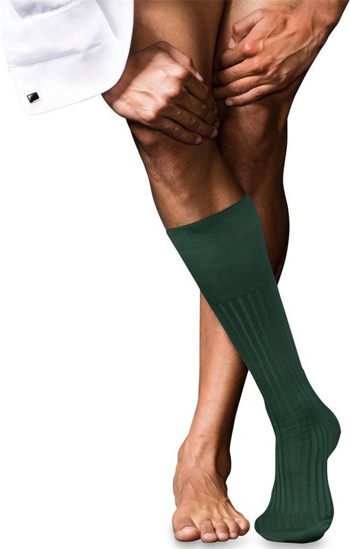 FALKE - No. 13 Finest Piuma Cotton - Heren Kniekousen - Groen