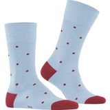 FALKE DOT Herensokken, katoen, blauw, grijs, meer versterkte kleuren, fijn elegant, met opvallende kleurrijke stippen, patroon, 1 paar, blauw (Light Blue 6594)