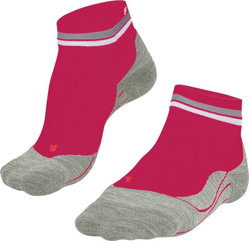 FALKE - RU4 Endurance Short - Hardloopsokken - Wit - Medium Demping, Reflecterende Details