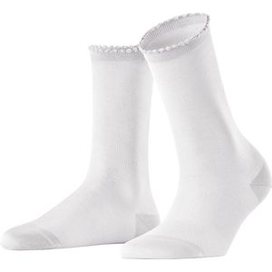 FALKE Dames Bold Dot duurzame ademende sokken biologisch dun katoen extra zacht op de huid platte teennaad dunne randen fantasie stippenpatroon 1 paar, Wit 2000