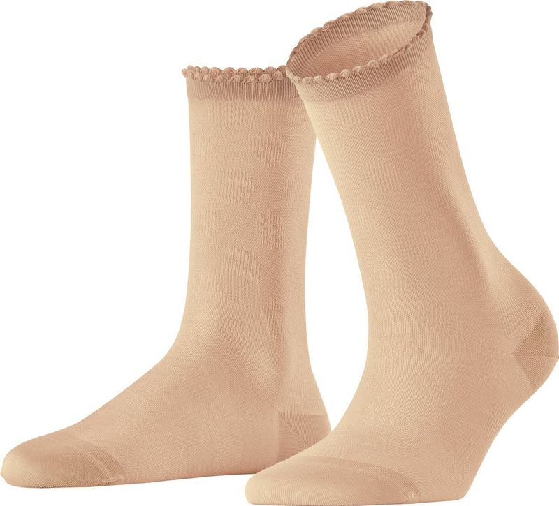 FALKE - Bold Dot - Damessokken - Beige - Biokatoen, Versterkte Belastingszones