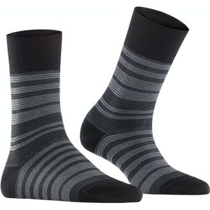 FALKE - Sunset Stripe - Damessokken - Zwart - Duurzame Lyocellmix