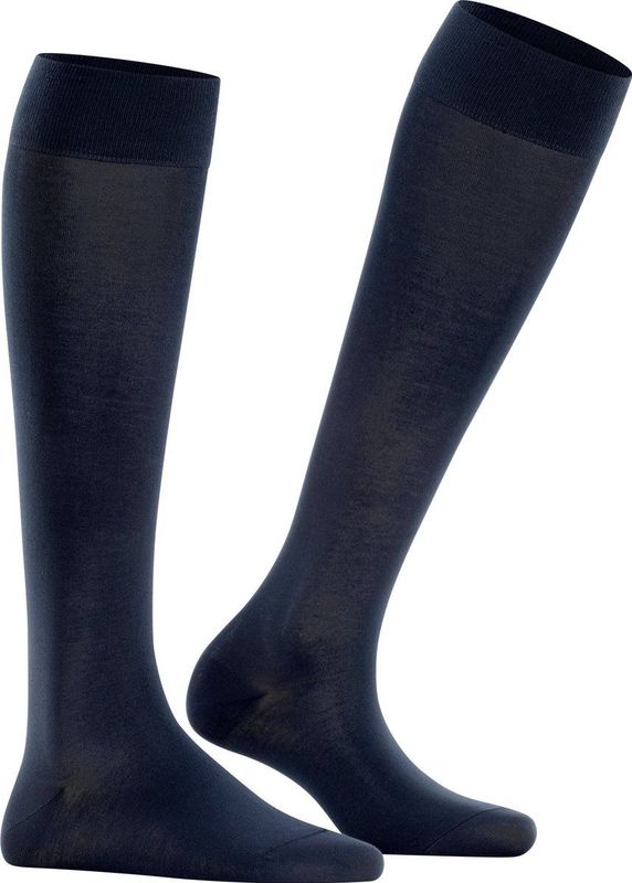 FALKE - Cotton Touch - Kniekousen - Kobaltblauw - Huidvriendelijk Katoen