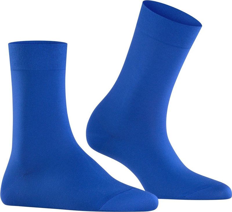 FALKE - Katoenen Damessokken - Blauw - 1 Paar - Ademend en Duurzaam