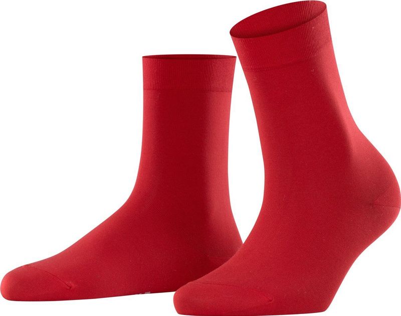 FALKE Cotton Touch Huissokken - Rood - Katoen