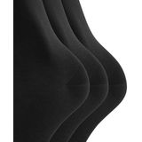FALKE Cotton Touch 3-Pack Sokken - Zwart - Katoen