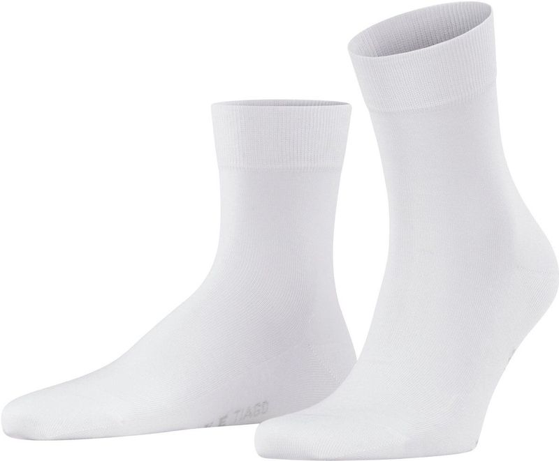 FALKE - Tiago - Huissokken - Wit - Katoen, Antislipzool, Maat 45-46