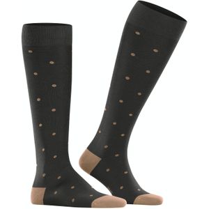FALKE - Kniekousen - Stippenmotief - Katoen - Zwart/Wit