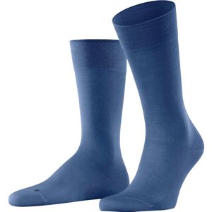 FALKE - Sensitive Malaga - Sokken - Blauw - Katoen met Comfort Tailleband, 1 Paar, M 47-50