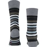 FALKE - Tinted Stripe - Merinowol Sokken - Grijs - Maat 47-50
