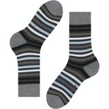 FALKE - Tinted Stripe - Merinowol Sokken - Grijs - Maat 47-50