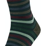 FALKE Tinted Stripe Huissokken Groen Merinowol
