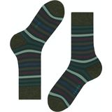 FALKE Tinted Stripe Huissokken Groen Merinowol