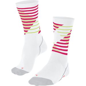 FALKE Uniseks-volwassene Wielrensokken BC Impulse Stripe U So functioneel materiaal anti-blaar 1 paar, Wit White 2008, 37-38