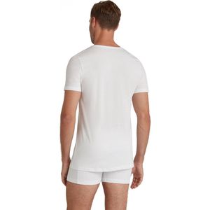 FALKE - Daily Natural Crew Neck - Ademend Katoen Top - Wit
