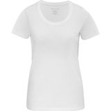 FALKE - Daily Natural Crew Neck - Ademend Katoen Top - Wit