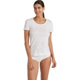 FALKE - Daily Natural Crew Neck - Ademend Katoen Top - Wit