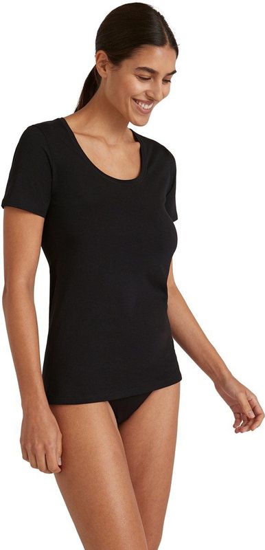 FALKE - Daily Natural - T-shirt - Zwart - Korte Mouw