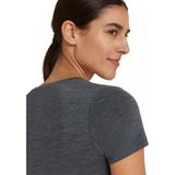 FALKE - Daily Climawool - T-shirt - Donkergrijs - Merinowol en Lyocell