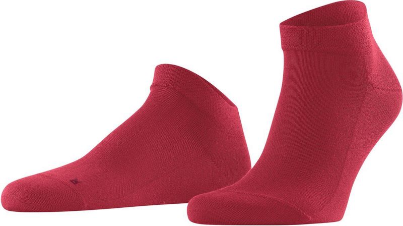 FALKE - Sensitive London - Enkelsokken - Rood - Katoen met Comfort Tailleband