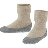 FALKE Cosyshoe Minis antislip noppen merinowol huissokken pantoffels kinderen beige - Maat 23-24