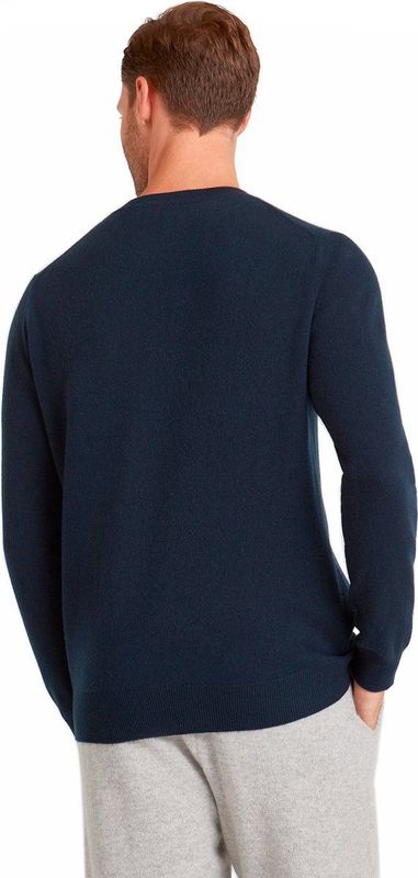 FALKE - Luxury Classic Crew Neck - Kasjmier Trui - Blauw