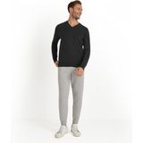 FALKE Luxury Classic V-Neck hoge kwaliteit elegant kasjmier trui heren zwart - maat S