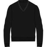 FALKE Luxury Classic V-Neck hoge kwaliteit elegant kasjmier trui heren zwart - maat S